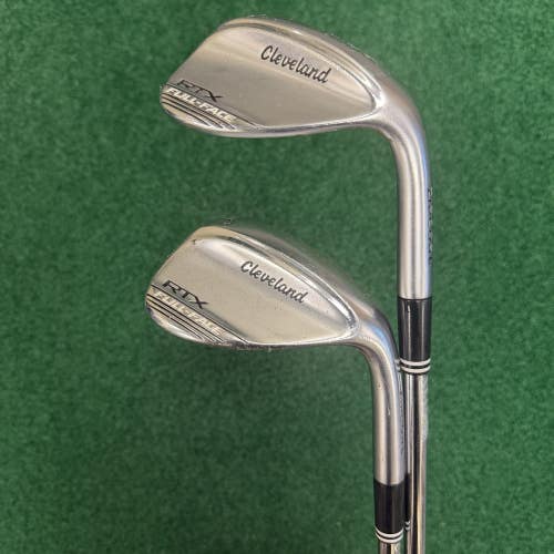 Cleveland RTX Full-Face Chrome Wedge Set Sand/Lob MRH 54-9 & 58-9 Steel Shafts