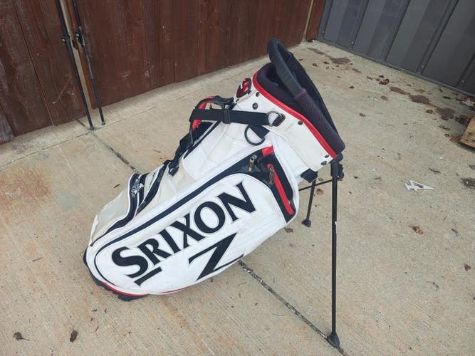Srixon Z 4 Divider Dual Strap Golf Stand Staff Bag White/Black/Red