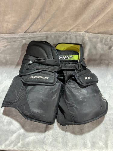 Black Junior Large/Extra Large Warrior RX4 Pro+ Hockey Goalie Pants (Used)