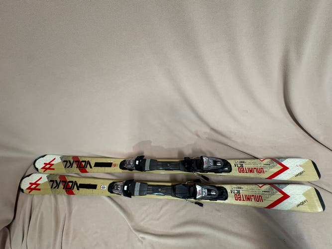 All Mountain 149 cm Volkl Unlimited AC 7.4 Skis With Bindings (Used)