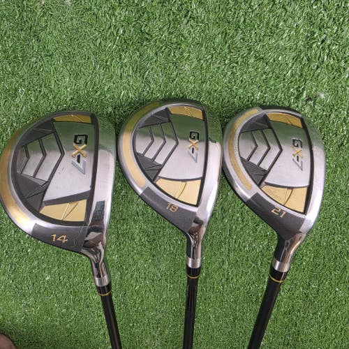GX-7 14 Driver, 18 5 Wood, 21 7 Wood Set Of 3 Regular Flex 60g Graphite RH