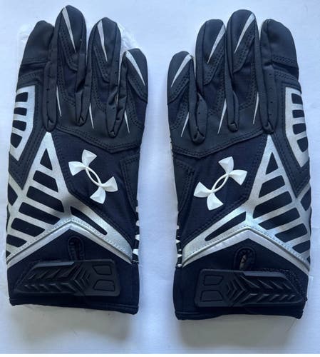Black XL Adult Under Armour Gloves (New)
