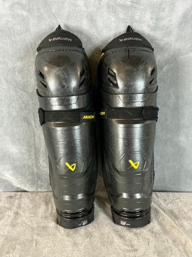 Senior Bauer Supreme Mach Shin Pads 17" (Used)