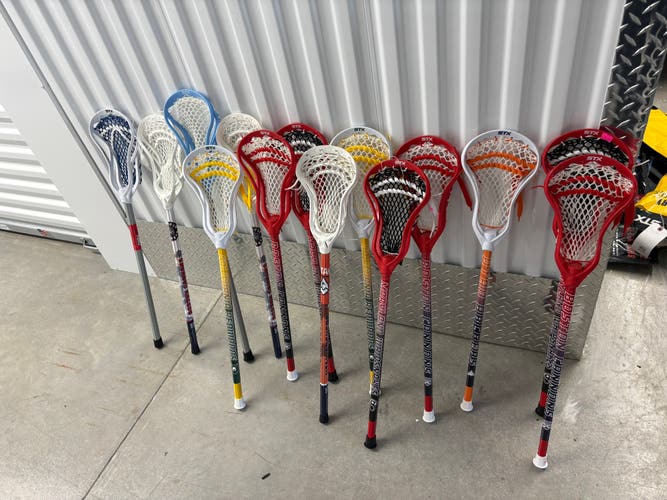 Lot of 13 mini sticks  lacrosse