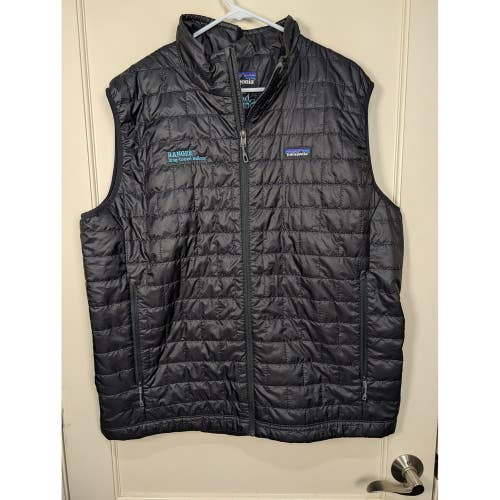 Patagonia Nano Puff Vest Mens XXL Black Boston Scientific Ranger Quilted Puffer