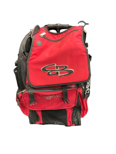 Used BoomBah BOOMBAH  RED WHEELED BB/SB Player Wheeled Bag Red 11859-S000034306