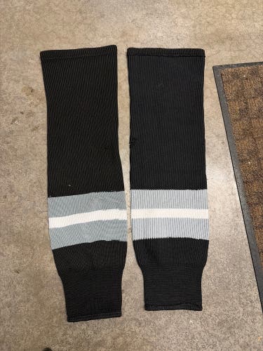 Black Senior Large Knit Socks