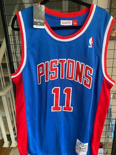 Blue XXL Men's Mitchell & Ness Jersey (New) Isiah Thomas