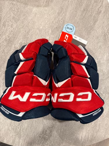 CCM FT6 Glove Size 14 Navy and Red
