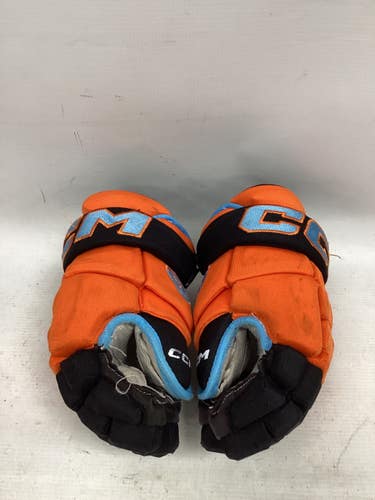Used CCM 95 GIANTS GLOVES Junior Gloves Orange 12" 11851-S000053787