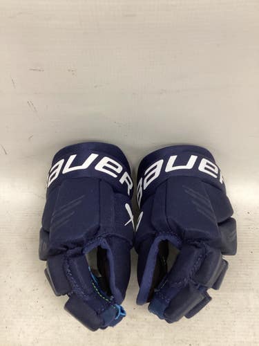 Used Bauer X GLOVES Youth Gloves Navy Blue 9" 11851-S000053779