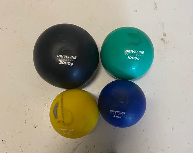 Set of 4 Driveline Classic PlyoCare Weighted Balls