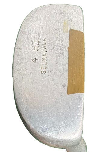Otey Crisman 4 HB OC Brass Putter T-Line RH Hickory Shaft 35" Red Ring Black Cap