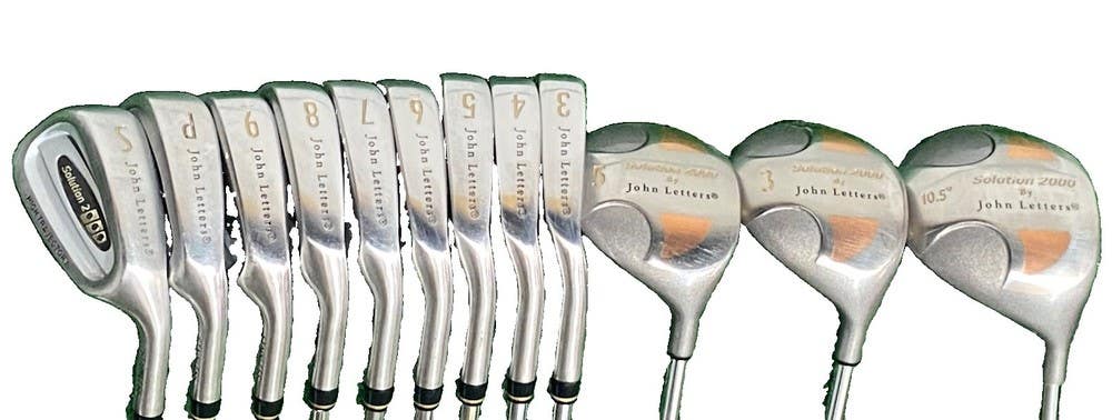 John Letters High Trajectory Solution Golf Set 1w,3w,5w,3-PW,SW RH Regular Steel