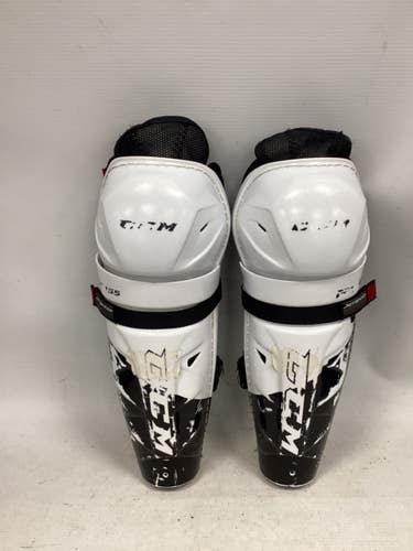 Used CCM JETSPEED FT455 Junior Shin Guards White 12" 11851-S000053678