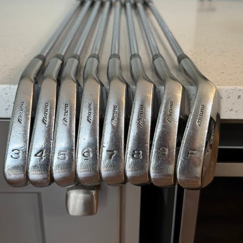 Men's Mizuno T-Zoid True Right Handed Iron Set Stiff Flex (Used)