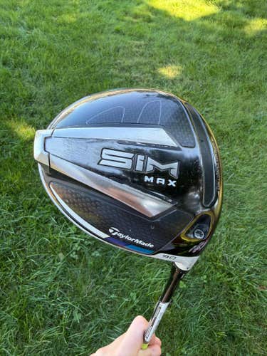 TaylorMade SIM MAX Driver 9 HZRDUS Smoke Red RDX Stiff Flex 45.25" NICE