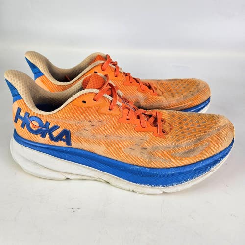 Hoka One One Clifton 9 Men's Size 11D Vibrant Orange Impala 1127895-VOIM Sneaker