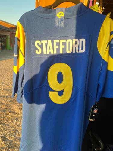 Blue Small Men's Nike Jersey (New) Matthew Stafford