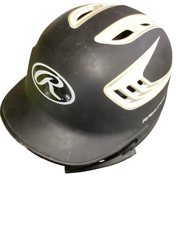 Used Rawlings R16S-REVB Batting Helmet No Mask Black And White MD 11613-S000191469