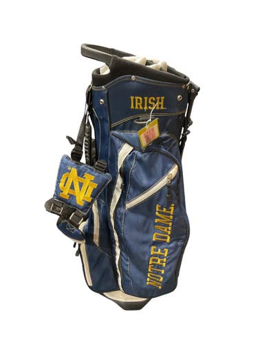 Used NOTRE DAME Mens Stand Bag Navy Blue 11847-S000039428