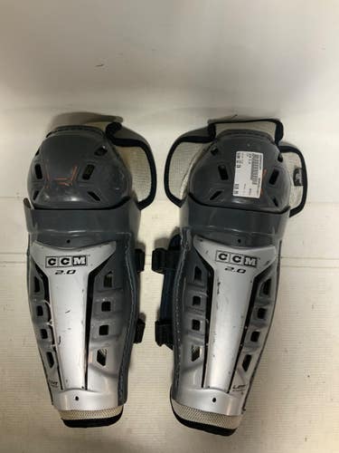 Used CCM 2.0 Junior Shin Guards Grey 12" 11823-S000042285