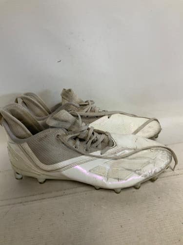 Used Adidas THREE STRIPE LIFE Adult FB Cleats White Senior 10.5 11823-S000042275