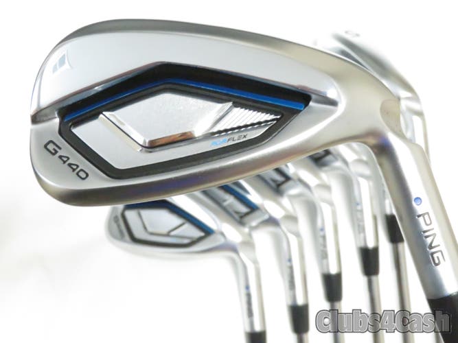 PING G440 Irons Blue Dot KBS Tour 120 Stiff 5-P+U  +1/2" TALL  MINT