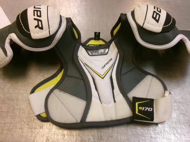 Used Bauer SUPREME Youth Shoulder Pads White LG 11339-S000207580