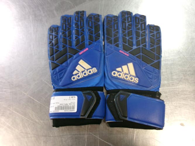 Used Adidas REPLIQUE Soccer Goalie Gloves Navy Blue 9 11868-S000072328