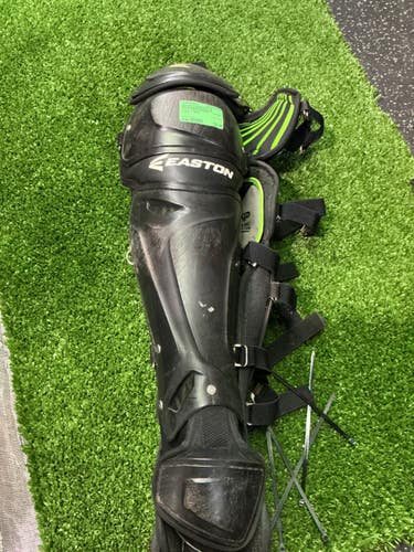 Used Easton MAKO Catchers Leg Guards Black Intermed 10743-S000486681