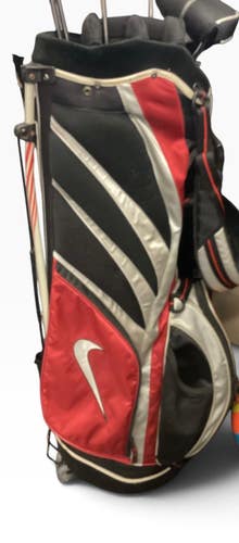 Used Nike 6 WAY STAND BAG Mens Stand Bag Red 11846-S000111540