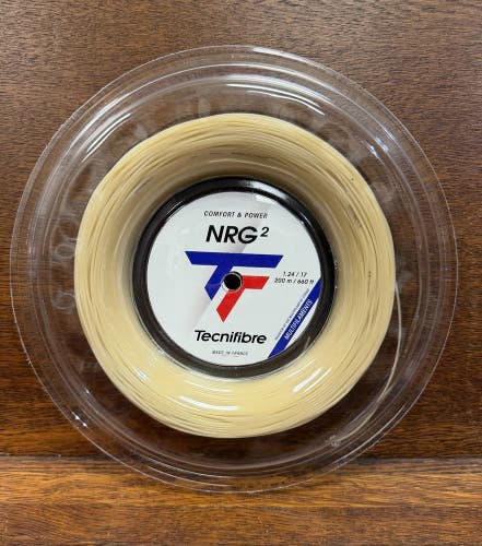 Tecnifibre NRG2 1.24mm 17g, Reel, Natural, NEW, Authorized Dealer