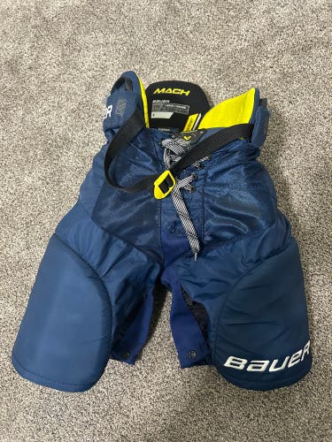 Youth Navy Large Bauer Hockey Pants