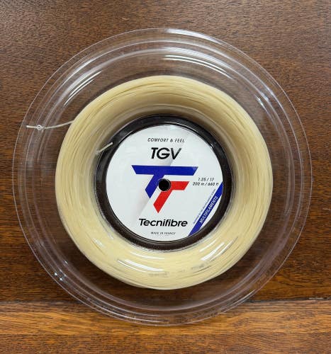 Tecnifibre TGV 1.25mm 17g, Reel, Natural, NEW, Authorized Dealer