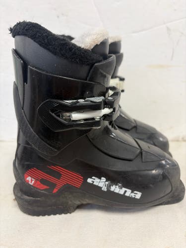 Mondo 18 & 18.5 Kid's Alpina AJ1 All Mountain Ski Boots (Used)