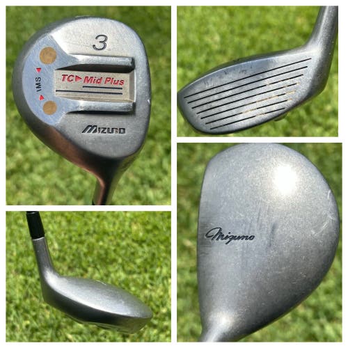 Mizuno TC Mid Plus 3 Wood Fairway Golf Club Exsar IV Graphite Shaft RH Silver