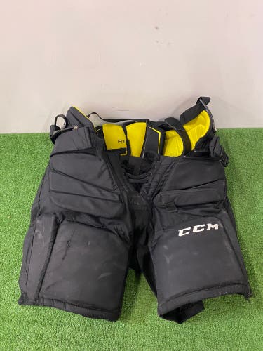 Black Intermediate Medium CCM Premier R1.9 Hockey Goalie Pants (Used)