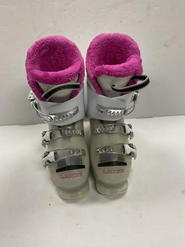Used Lange STARLET RSJ 50 Girls DH Ski Boot Pink And White 175 MP - Y11 11855-S000211184