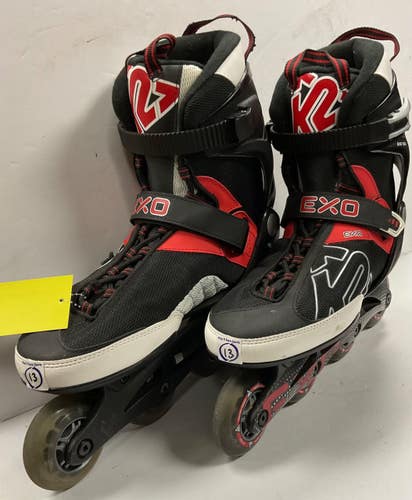 Used K2 EXO Senior Rec Fitness Skates Black Senior 13 11855-S000211166