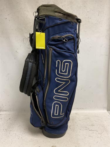 Used Ping HOOFER VANTAGE Mens Stand Bag Navy Blue 11855-S000211162