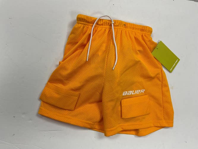 Used Bauer CORE MESH JOCK SHORTS Junior Hockey Bottom Gold SM 11855-S000211151