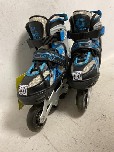 Used GONEX ADJ 11-1 Junior Rec Fitness Skates Royal Blue Adjustable 11855-S000211118
