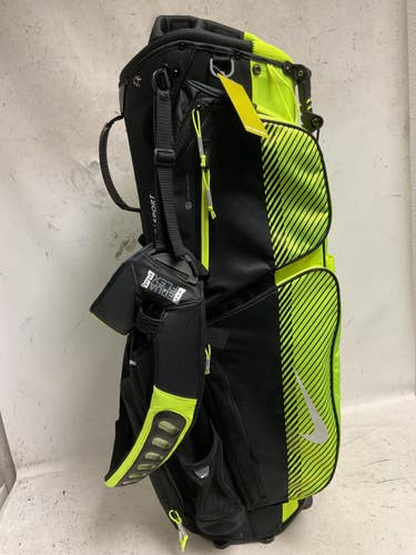 Used Nike AIR SPORT Mens Stand Bag Black And Neon Green 11855-S000211115