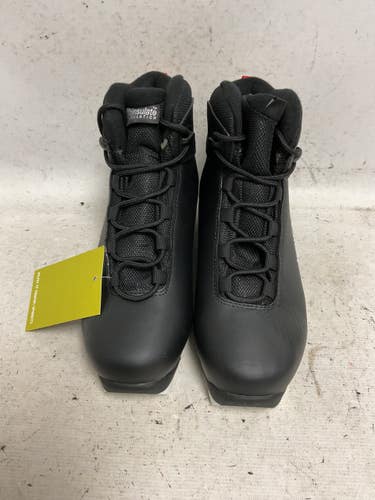 Used Alpina T5 TOURING Boys NNN XC Ski Boots Black W 06 / JR 04-04.5 11855-S000211029
