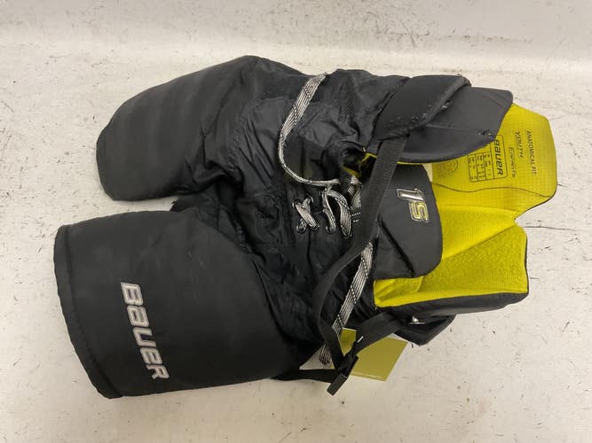 Used Bauer SUPREME 1S Youth Pant Black And Yellow LG 11855-S000211026