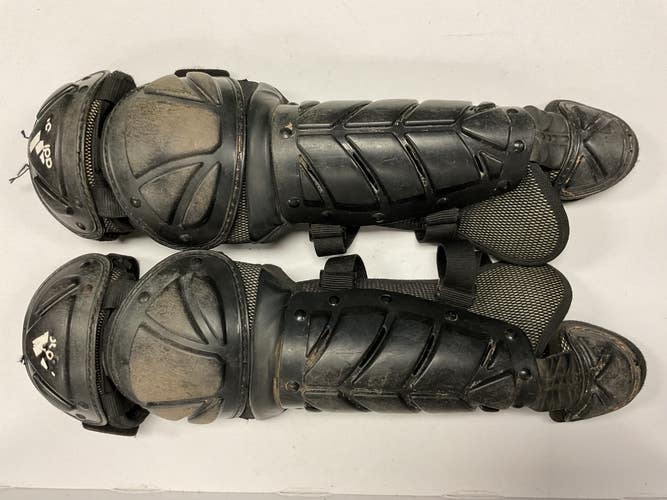 Used Adidas BLACK Catchers Leg Guards Black Youth 11855-S000209892