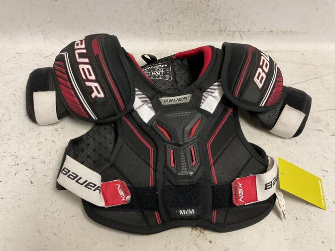 Used Bauer NSX Junior Shoulder Pads Black And Red MD 11855-S000210260