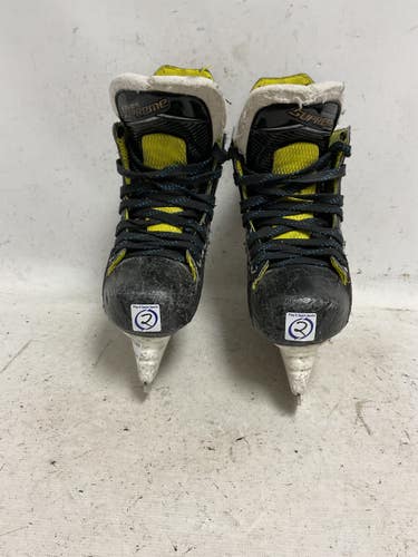 Used Bauer SUPREME S29 Junior Hockey Skate Black And Gold Junior 02 11855-S000210154