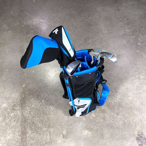 Top Flite JR Club Set Driver 4H 7 & 9 SW Putter Junior RH HC +Bag 457"-60"